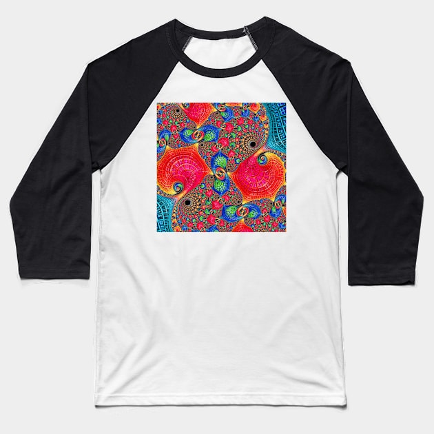 Fantastical Fractal Baseball T-Shirt by Colette22